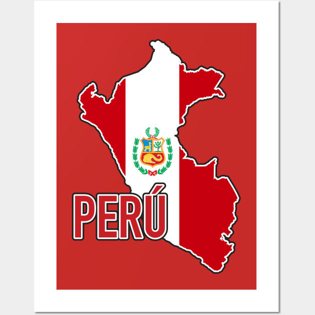 Mapa del Perú Wall Art by verde